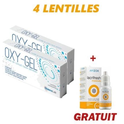 Lentilles de contact mensuelles correction -14.00 &  Lacrifresh 15ml