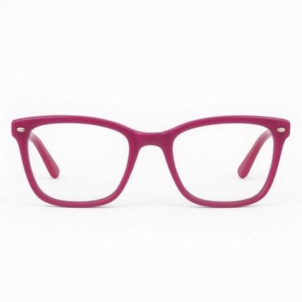 Monture optique rectangulaire rose