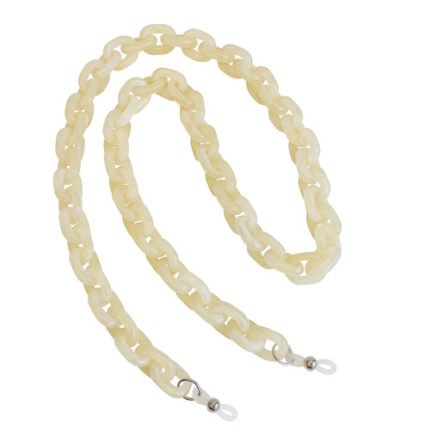 Chainette de lunettes ivoire à maillons épais