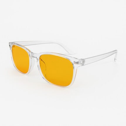 Lunettes de soleil transparentes à verres orange