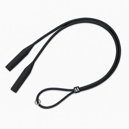 Chainette de lunettes Silicone Élégante Noire